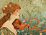create illustrations in art nouveau style