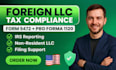prepare and efile irs form 5472 and pro forma 1120 for foreign owned llc