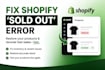 fix shopify inventory errors, sold out issues restore product sales fast