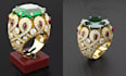 create 3d diamond jewelry ring design, championship ring stl file, 3d rendering
