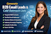 generate b2b email leads cold outreach email list