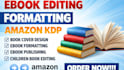 edit, proofread, , and publish your book on amazon kdp