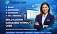 build baserow database, automation, dashboard and client portal