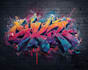 create a catching spray paint graffiti logo