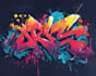 create custom spray paint graffiti logo