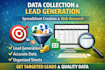 do web research and build clean excel sheets
