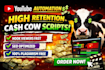 write high retention youtube automation cash cow scripts