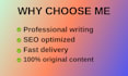 write SEO product descriptions for amazon, shopify and ecommerce stores