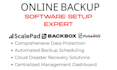 setup online backup software scalepad druva radar axcient pulseway crashplans