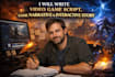 write video game script, game narrative and interactive story