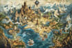 draw detailed hand drawn fantasy map battle map