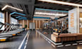 design gym, yoga and pilates studio with realistic 3d rendering