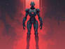 draw cool robot or cyborg character