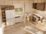 design custom kitchen with 3d render and 2d drawings