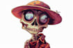draw skull or retro cartoon character