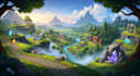 3d game environment game level design terrain background design game model ue5
