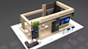 design 3d exhibition stand, kiosk design with 3d rendering design