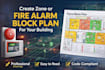 create zone or fire alarm block plan for your building