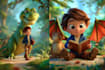 draw 3d children book illustration and book cover