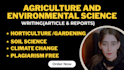 do agriculture and environmental science related tasks