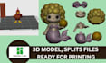 convert stl to 3mf, add color and split 3d models for multicolor 3d printing