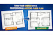 create architectural 2d floor plan in autocad with dimensions