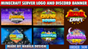 unique minecraft server logo and  banner for your server