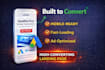 design high conversion focused landing page for google ads and PPC campaigns