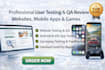 qa review and test ios app, website review, and android app user experience