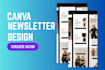 design newsletter, canva flyer design, canva email template, canva logo, poster