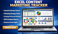 create excel content marketing tracker strategy planner spreadsheet goal tracker