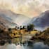 draw a watercolor landscape illustration
