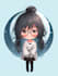 make anime chibi character with background