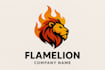 create an awesome flame lion mascot logo with express delivery