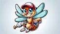 do modern mosquito baseball mascot logo design and redesign