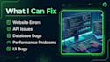fix bugs in php laravel react nextjs nodejs website