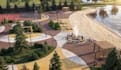 render recreational site plan, visualize modern parks, landscape layout design