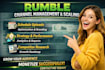 manage and scale your rumble channel professionally