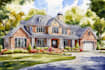 paint watercolor house portrait
