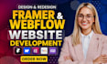 design framer website, webflow website, figma to framer as a framer developer