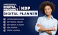 hyperlinked planner, esty digital planner, canva planner, digital product, kdp