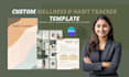 editable wellness, mindfulness  habit tracker templates for print  canva