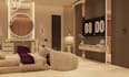 create interior design for bedroom and living room interior with floor plans