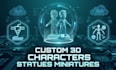 sculpt custom 3d characters, statues, miniature  model for 3d printing