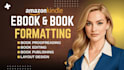 fiction ebook formatting, paperback formatting and ms word document formatting