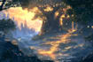 do fantasy landscape illustrations