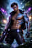 create a custom ai cyberpunk character illustration