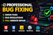 fix bugs in your website HTML CSS javascript react next js