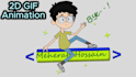 custom 2d gif animation for social media and animated stickers