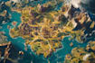 create event, tourist, and fantasy map illustration